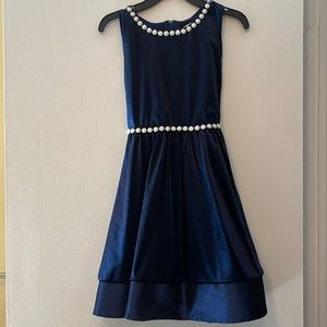 NWT Rare Editions Navy Blue Party Dress
